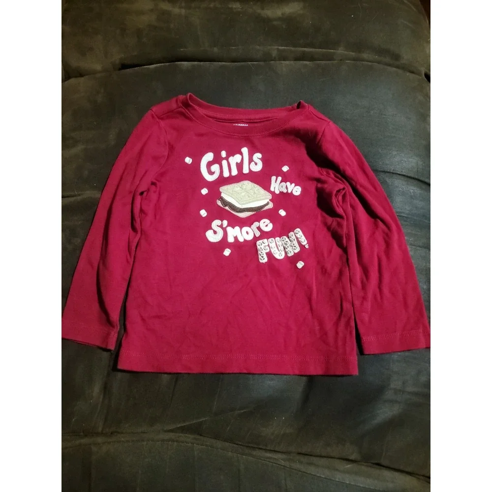 Gymboree alpine sweetie‎ girls have s'more fun red top size 3